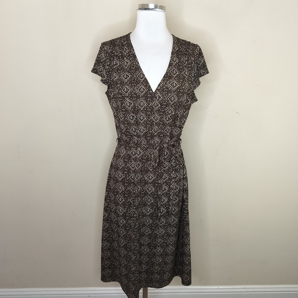 Faux Wrap Dress Geometric Sold